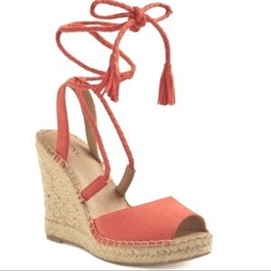 Merona Orange Espadrilles Wedges 8.5